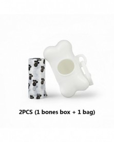 white-Bone Shaped Poop Bag...