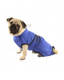 Blue-XL size-Pet Bathrobe...