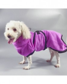 Purple-S size-Pet Bathrobe...