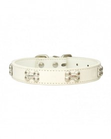 L size-white-Pet Dog Collar...