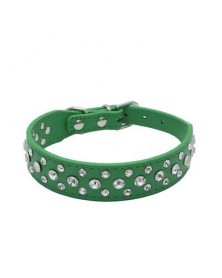 L size-Green-Pet Rhinestone...