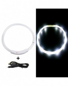 50CM-White-B-Dog Collar Led...