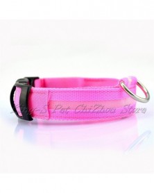 XL size-pink-Nylon LED Pet...