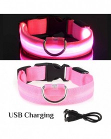 M(40-48cm)-Pink USB-Led Dog...