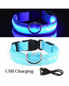 M(40-48cm)-Blue USB-Led Dog...