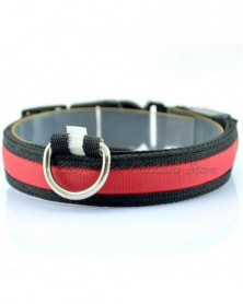 XL size-red-Nylon LED Pet...