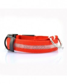 XL size-red-Nylon LED Pet...