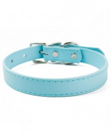 L size-Skyblue-PU Leather...