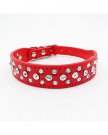 S size-2 red-Pet Rhinestone...