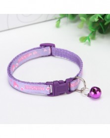 Purple-Cute Bell Pet Collar...