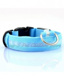 L size-blue-Nylon LED Pet...