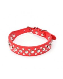 S size-Red-Pet Rhinestone...