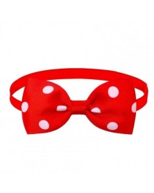 Dark Red-Pet Neck Bow Wave...