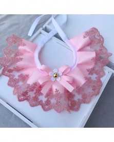 M size-Pink-Pet Collar Lace...