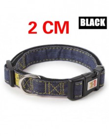 BLACK 2cm-S M L Pet Collar...