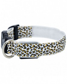 M size-White-LED Dog Collar...