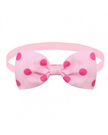 Pink-Pet Neck Bow Wave Dot...