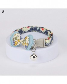 8-Flower Pattern Cat Collar...