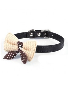 S size-black-PU Leather Pet...