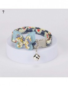 7-Flower Pattern Cat Collar...