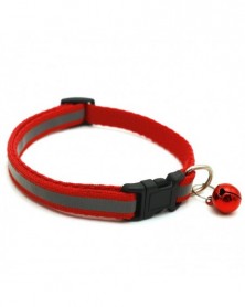 Red-1PC Pet Dog Cat Collars...