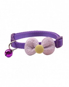 Purple-Pet Collar Mini Bell...