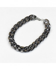 04-1pcs Pet Chain Punk Gold...