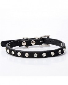 BLACK-1pc Mini Pet Collar...