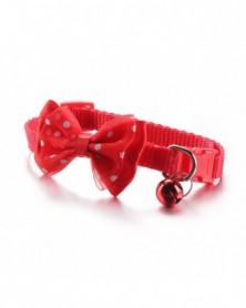 Red-1PC Cute Bowknot Pet...