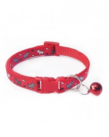 Red-1Pc Cat Dog Collar with...