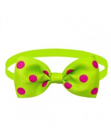 Green-Pet Neck Bow Wave Dot...