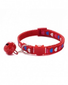 Red-3PCS Dog Collar With...