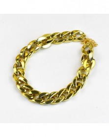 02-Gold Dog Chain Collar...